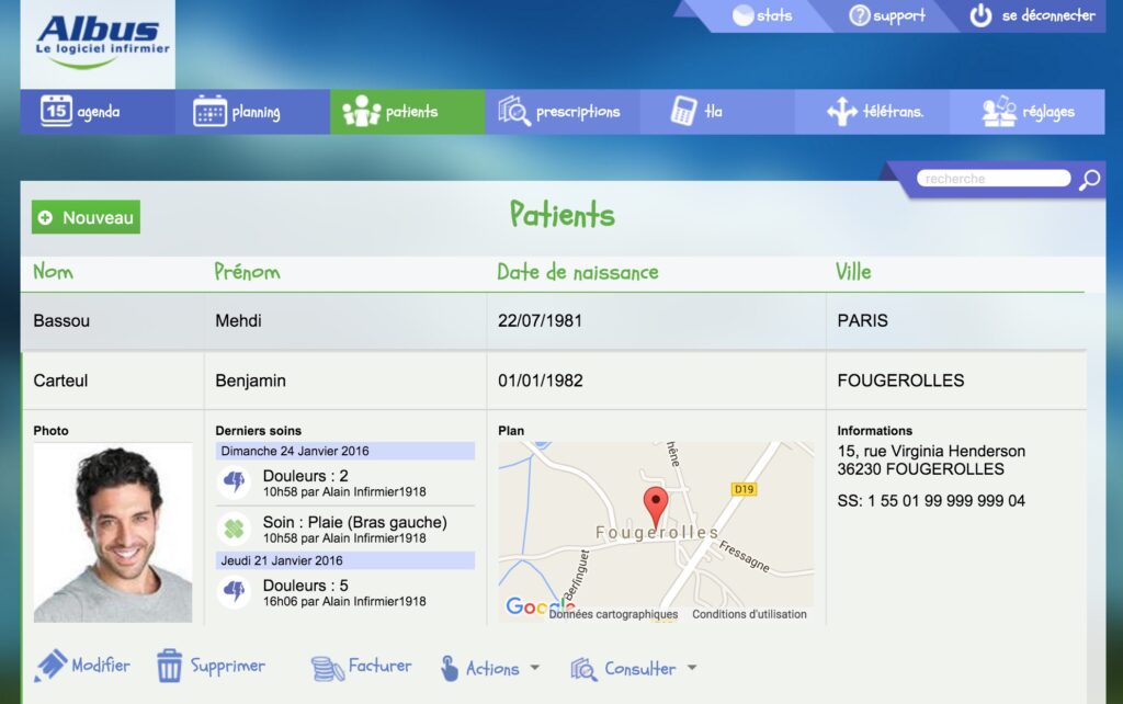 Retrouvez désormais dans votre logiciel Albus Air les éléments du dossier de soins saisis dans AlbuSoins